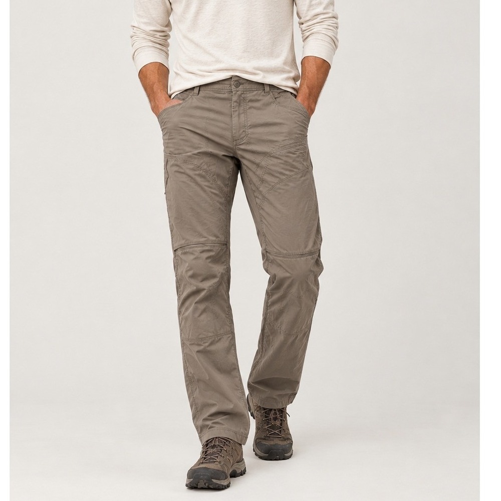 KUHL Free Radikl Pants Mens 34x32 Khaki Tan Articulated Knee Hiking Gorpcore